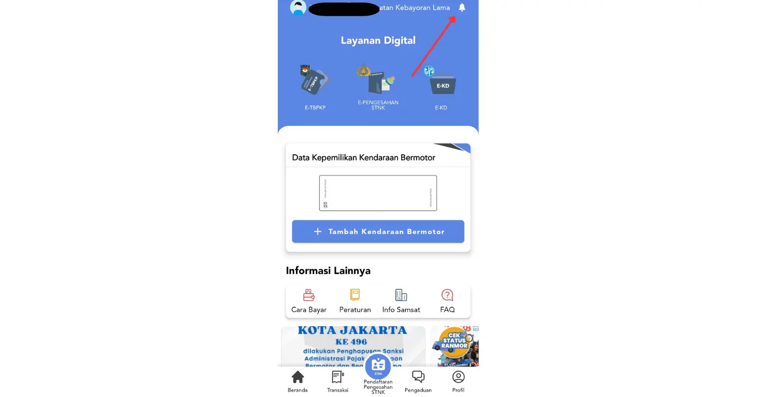 Cek notifikasi aplikasi SIGNAL