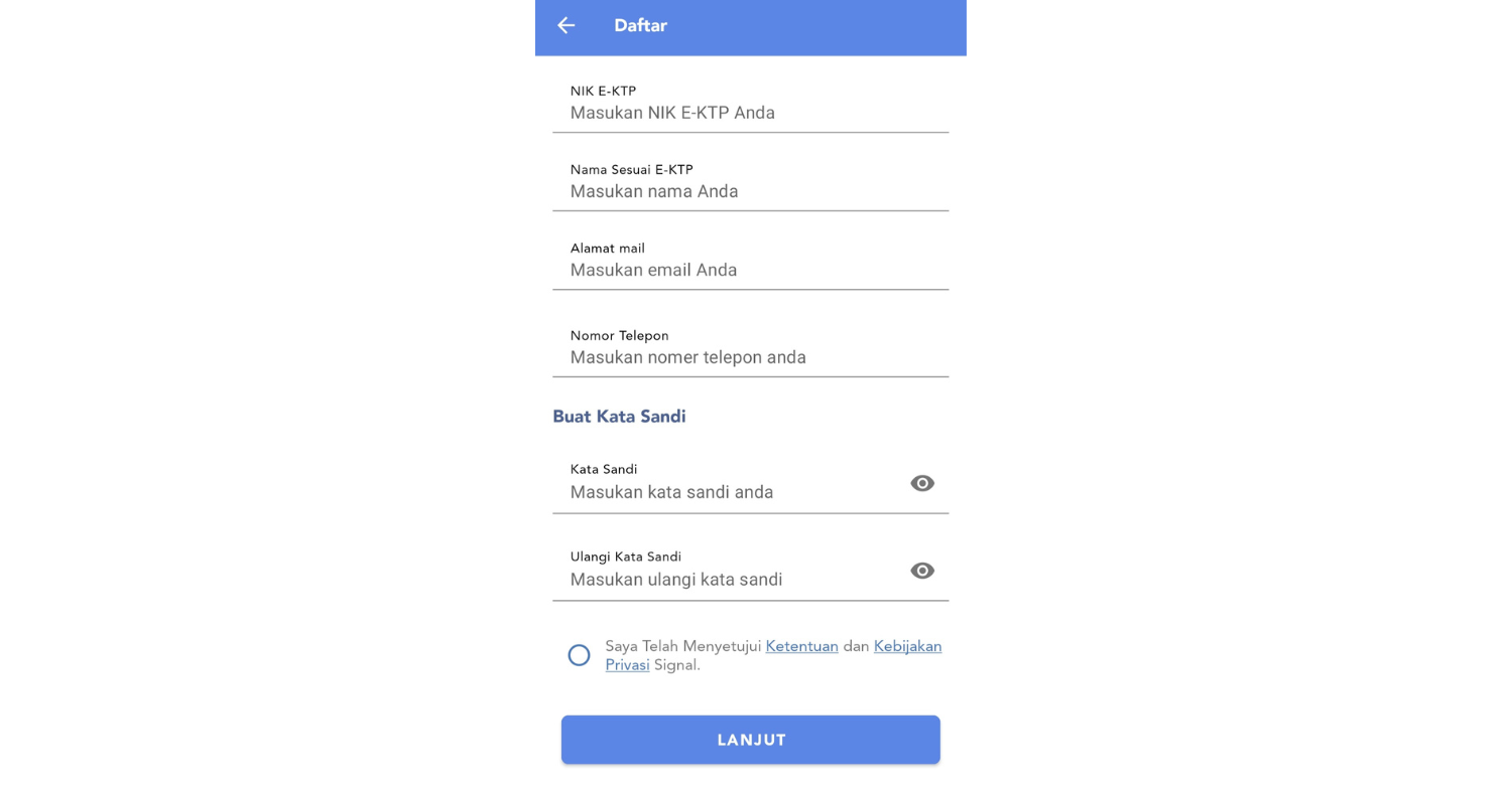 Daftar Aplikasi SIGNAL