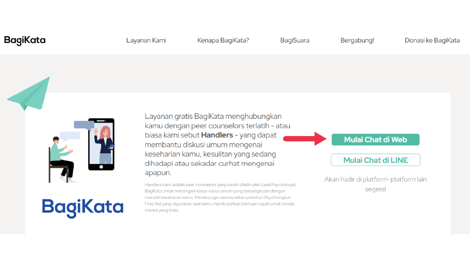 Ada banyak layanan konsultasi psikolog gratis yang bisa diakses secara online